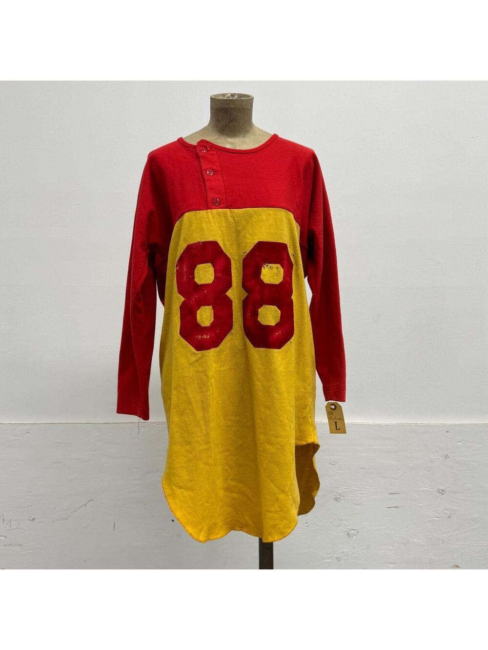 Vintage 70s Distressed Red 88 Henley Football Jersey TV COSTUME